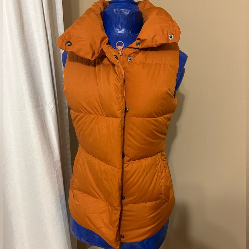 Athleta Orange Puffer Vest for Women